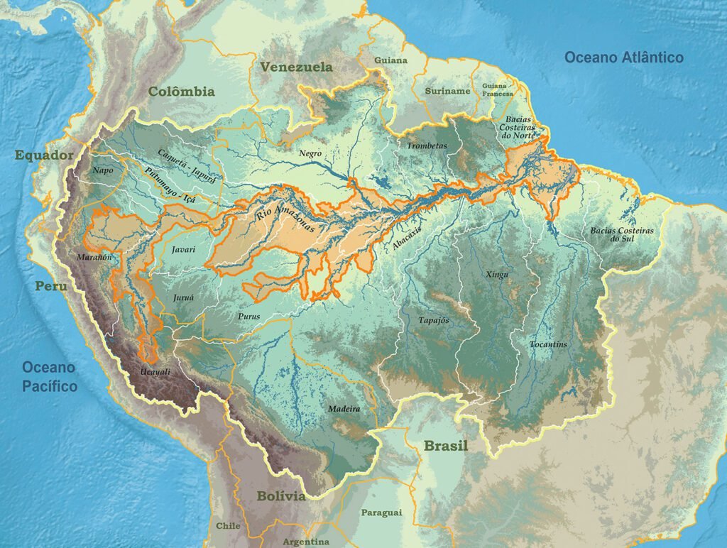 Mapa Hidrografia Amazonas